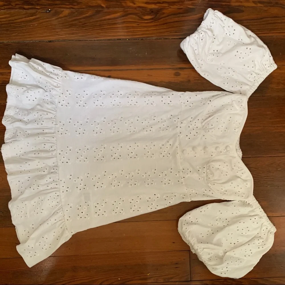 ASOS Design Broderie off the shoulder dress - Picture 4 of 8